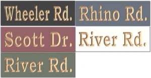 Four 12 X 4 Trail signs